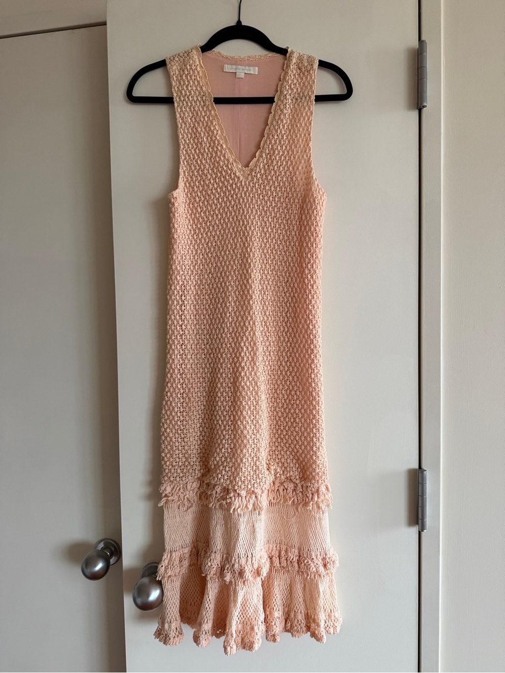 Jonathan Simkhai Knit Ruffle Hem Dress